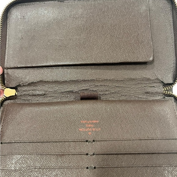 LOUIS VUITTON | Zip Around Organizer | Long Wallet Damier Ebene, Brown | Coated - Picture 13 of 16